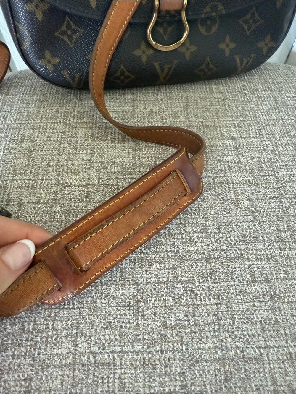 Vintage Louis Vuitton Brown Monogram Saint Cloud Crossbody with Tan Accent - Picture 11 of 16